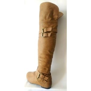 Over the knee Caramel winter boots Size 9